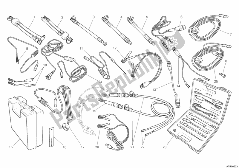 Alle onderdelen voor de Drukcontrole-instrument van de Ducati Multistrada 1200 S Touring USA 2011